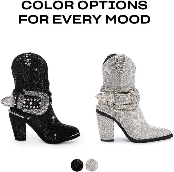 Dolls Kill Sheriff Shine Cowboy Boots by Club Exx - Rhinestone Encrusted Boots Made From Vegan Leather - Image 15