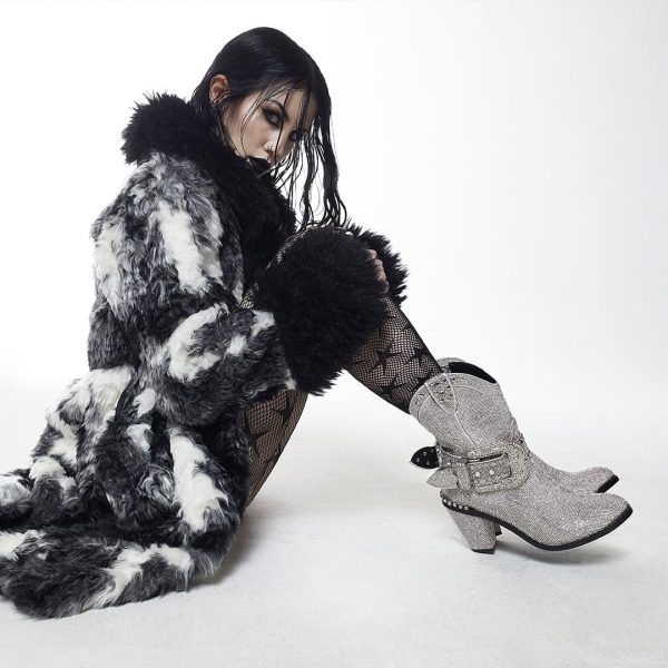 Dolls Kill Sheriff Shine Cowboy Boots by Club Exx - Rhinestone Encrusted Boots Made From Vegan Leather - Image 17