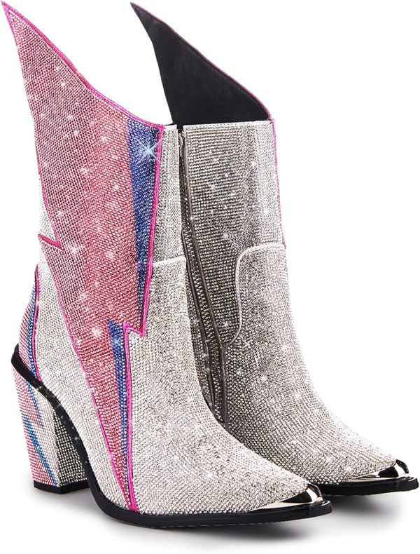 Dolls Kill Sheriff Shine Cowboy Boots by Club Exx - Rhinestone Encrusted Boots Made From Vegan Leather - Image 19