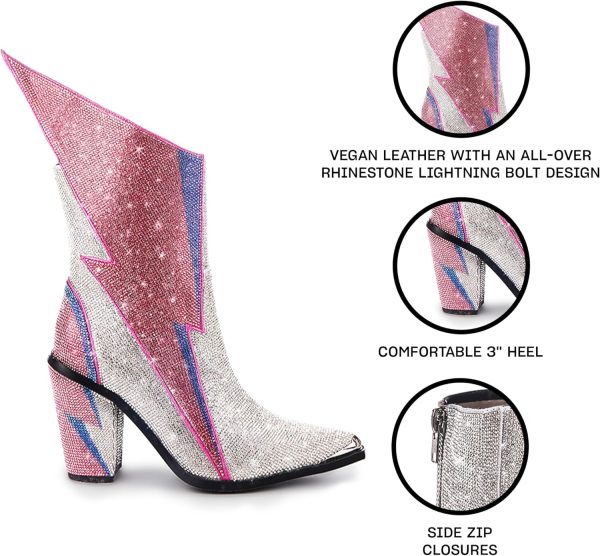 Dolls Kill Sheriff Shine Cowboy Boots by Club Exx - Rhinestone Encrusted Boots Made From Vegan Leather - Image 21
