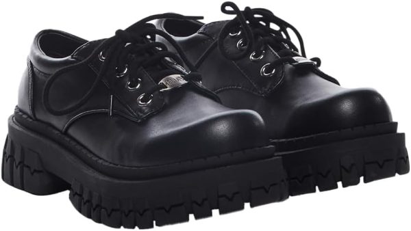 Dolls Kill Teen Craft Oxford Shoes by Delia's, Vegan Leather Lace-Up Chunky Platform Shoes