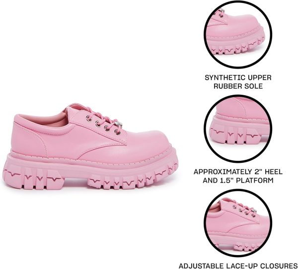 Dolls Kill Teen Craft Oxford Shoes by Delia's, Vegan Leather Lace-Up Chunky Platform Shoes - Image 8