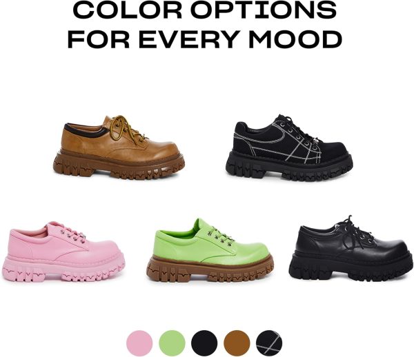 Dolls Kill Teen Craft Oxford Shoes by Delia's, Vegan Leather Lace-Up Chunky Platform Shoes - Image 9