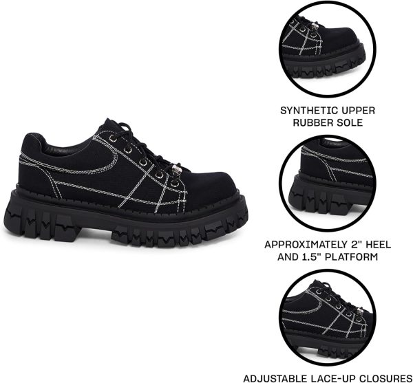 Dolls Kill Teen Craft Oxford Shoes by Delia's, Vegan Leather Lace-Up Chunky Platform Shoes - Image 14
