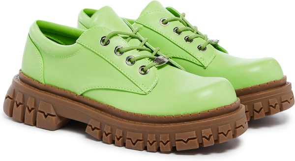 Dolls Kill Teen Craft Oxford Shoes by Delia's, Vegan Leather Lace-Up Chunky Platform Shoes - Image 16