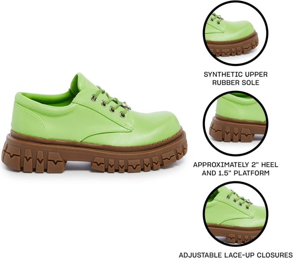 Dolls Kill Teen Craft Oxford Shoes by Delia's, Vegan Leather Lace-Up Chunky Platform Shoes - Image 18