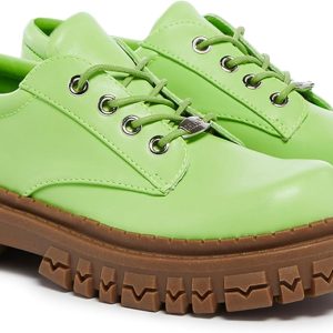 Dolls Kill Teen Craft Oxford Shoes by Delia's, Vegan Leather Lace-Up Chunky Platform Shoes