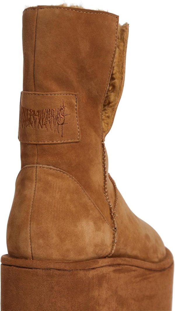 Dolls Kill Atmosphere Fleece Lined Suede Platform Boots by DARKER WAVS – Winter Boots with Cozy Fleece & Tread - Image 2