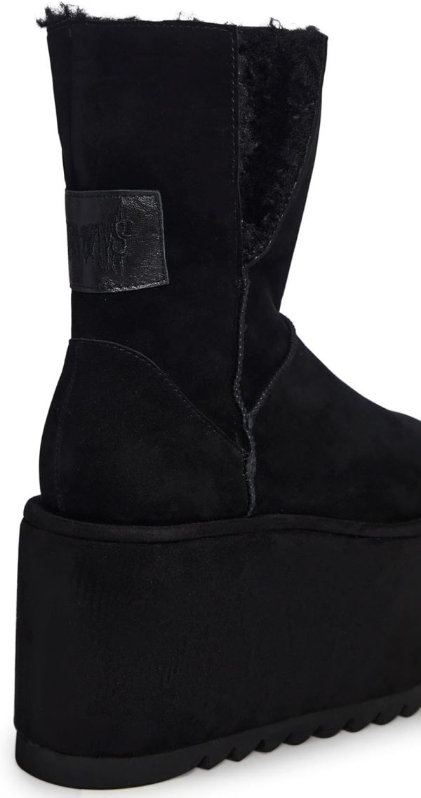 Dolls Kill Atmosphere Fleece Lined Suede Platform Boots by DARKER WAVS – Winter Boots with Cozy Fleece & Tread - Image 8