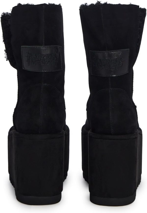 Dolls Kill Atmosphere Fleece Lined Suede Platform Boots by DARKER WAVS – Winter Boots with Cozy Fleece & Tread - Image 10