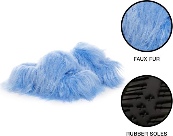 Dolls Kill Case Of The Grumpies Fuzzy Slides by Delia's - Faux Fur Slip-On With Rubber Soles, Perfect for Your Comfort - Image 10