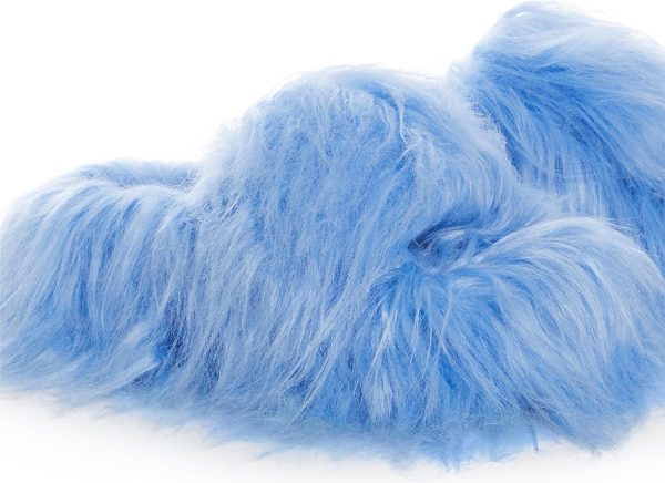 Dolls Kill Case Of The Grumpies Fuzzy Slides by Delia's - Faux Fur Slip-On With Rubber Soles, Perfect for Your Comfort - Image 12