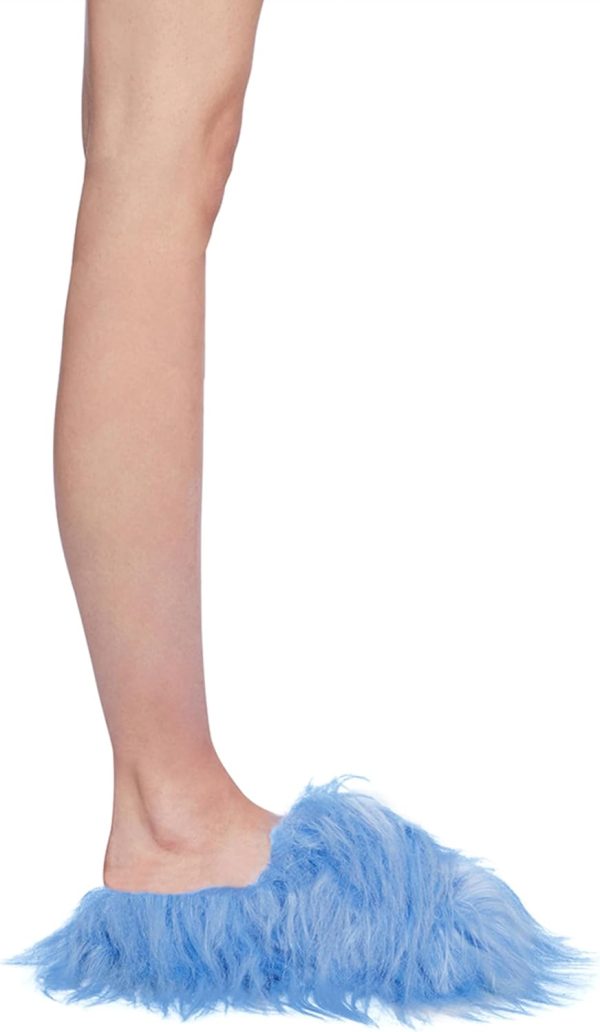 Dolls Kill Case Of The Grumpies Fuzzy Slides by Delia's - Faux Fur Slip-On With Rubber Soles, Perfect for Your Comfort - Image 13