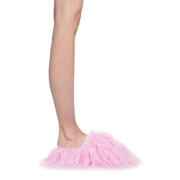 Dolls Kill Case Of The Grumpies Fuzzy Slides by Delia's - Faux Fur Slip-On With Rubber Soles, Perfect for Your Comfort - Image 23