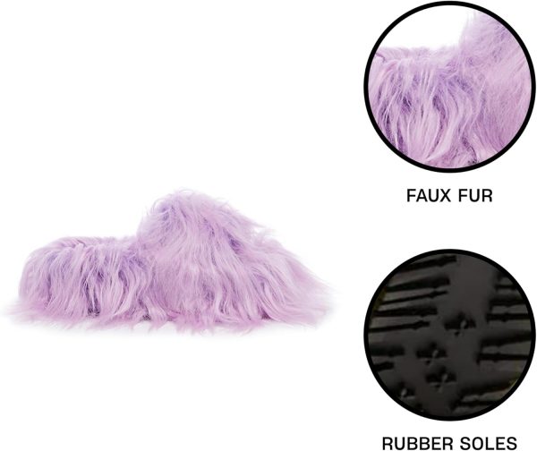 Dolls Kill Case Of The Grumpies Fuzzy Slides by Delia's - Faux Fur Slip-On With Rubber Soles, Perfect for Your Comfort - Image 27