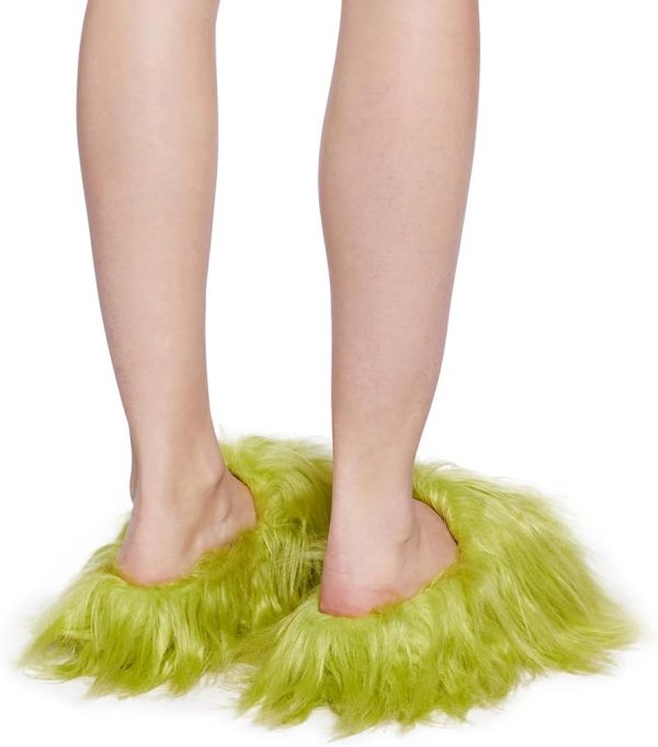Dolls Kill Case Of The Grumpies Fuzzy Slides by Delia's - Faux Fur Slip-On With Rubber Soles, Perfect for Your Comfort - Image 40