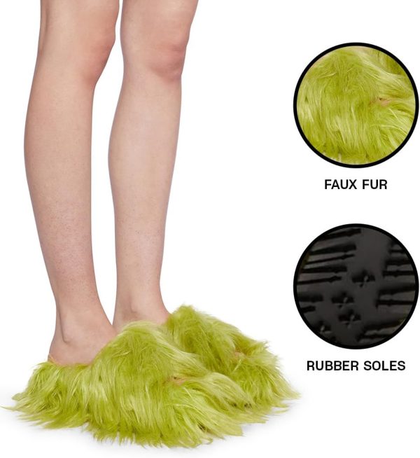 Dolls Kill Case Of The Grumpies Fuzzy Slides by Delia's - Faux Fur Slip-On With Rubber Soles, Perfect for Your Comfort - Image 41